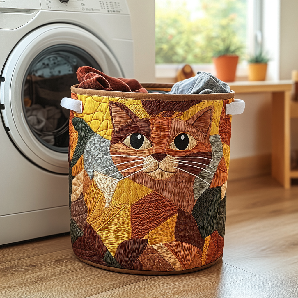 猫用の快適なランドリーバスケット